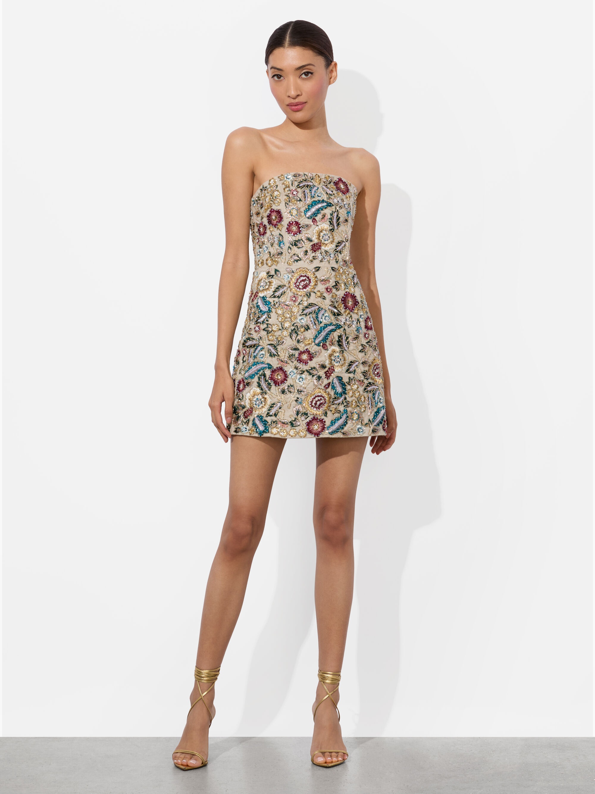 VELIA EMBELLISHED MINI GOWN - 2