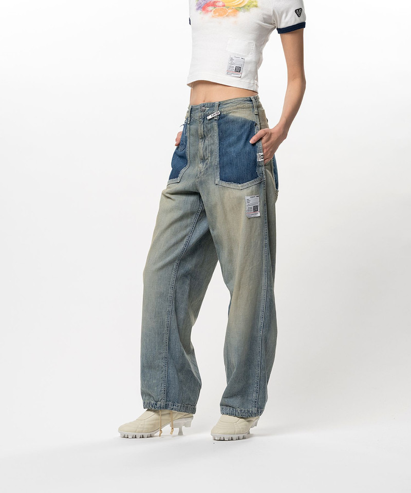 Cut-Out Pocket Denim Pants 20