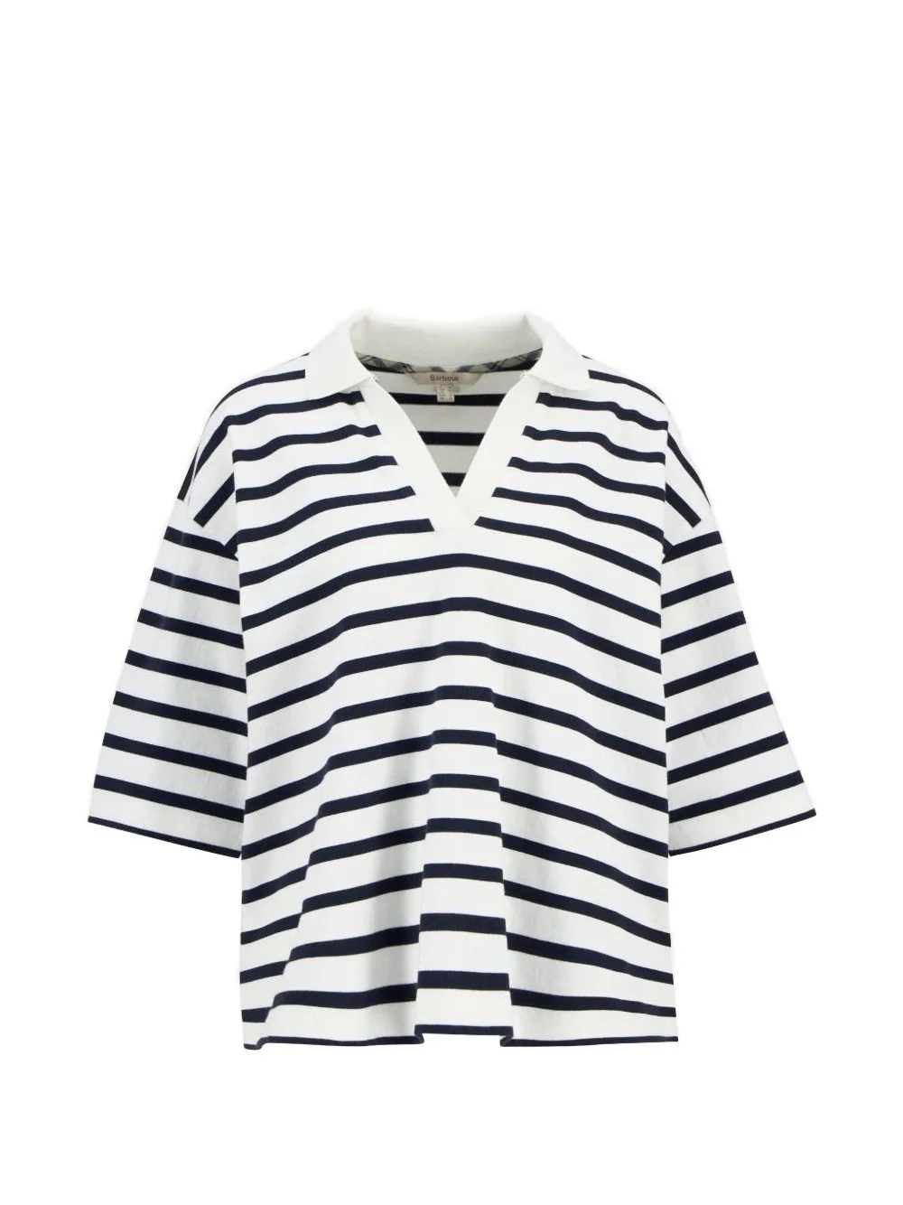 Inez striped V-neck T-shirt - 1