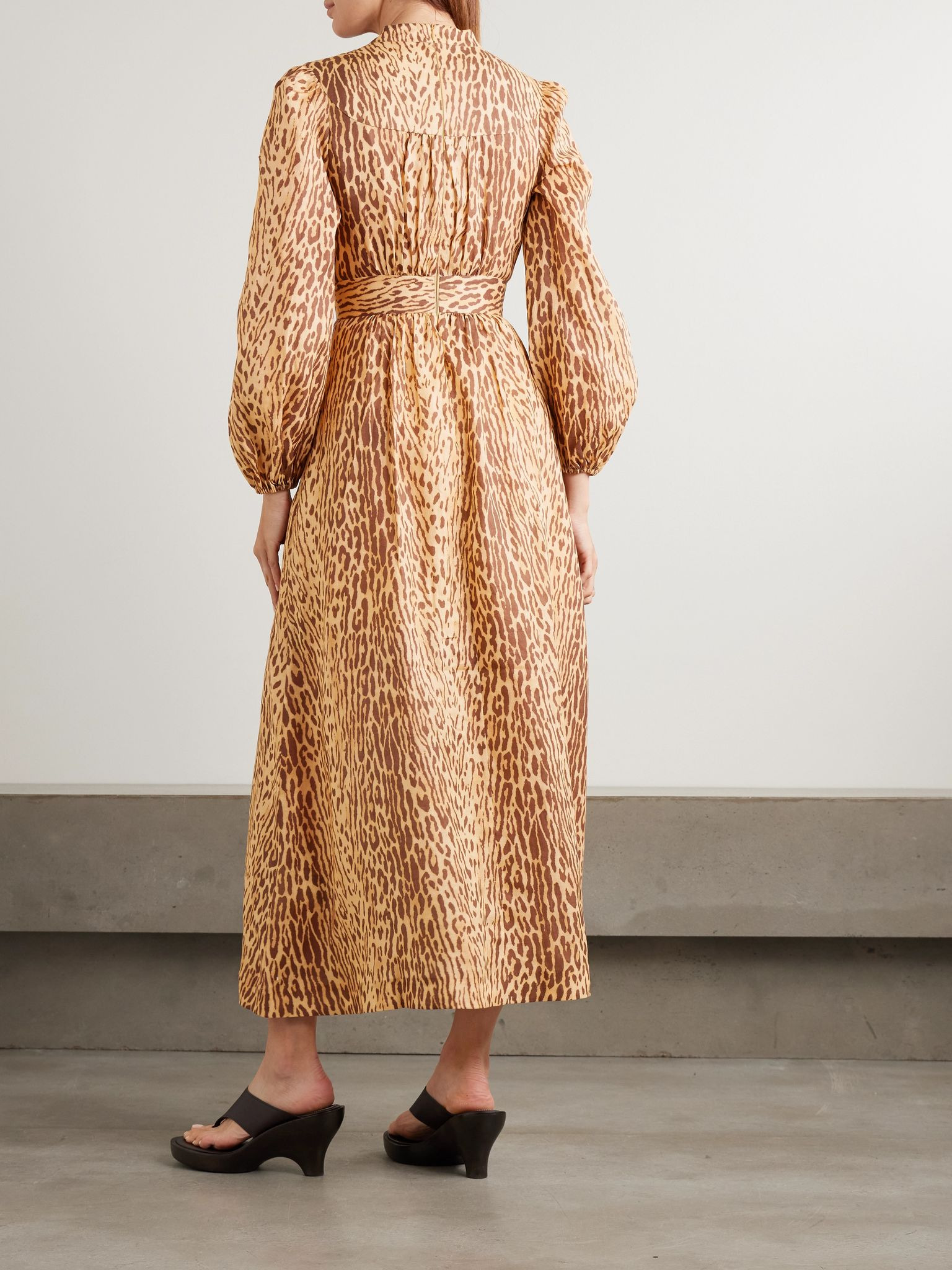 Cascadian leopard-print linen maxi dress Leopard print - 3