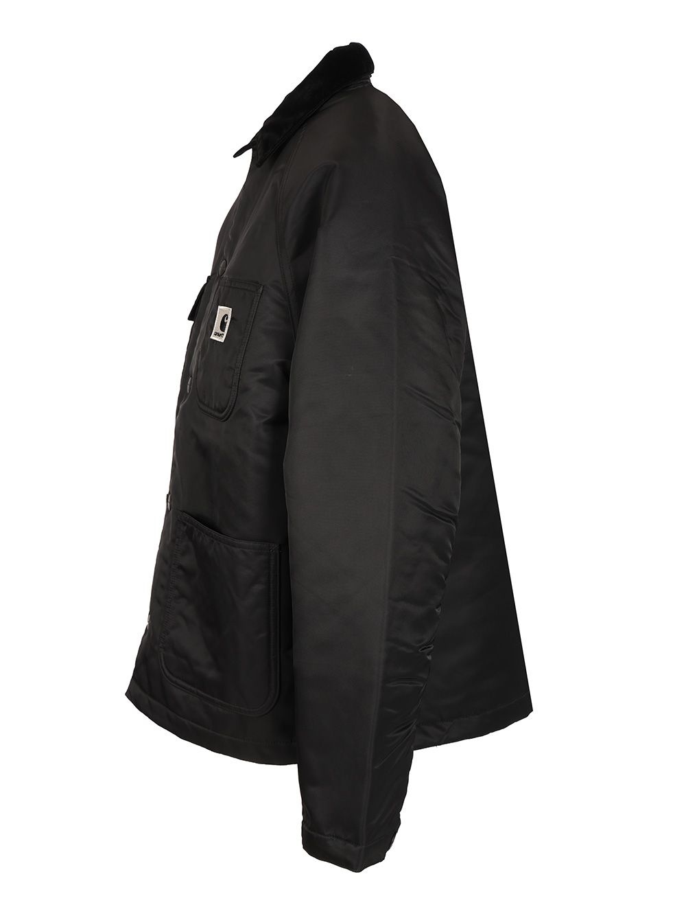 W' Alumni Chore Coat Nylon Sateen Jackets Black - 3