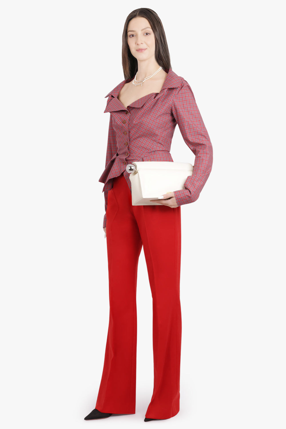 RAY WIDE LEG TAILORED PANT | RED - 2