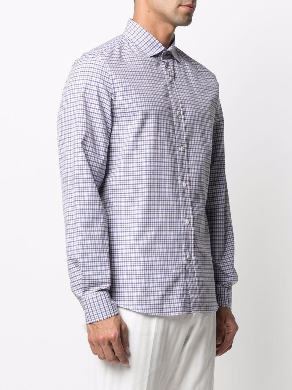 checked cotton shirt - 3