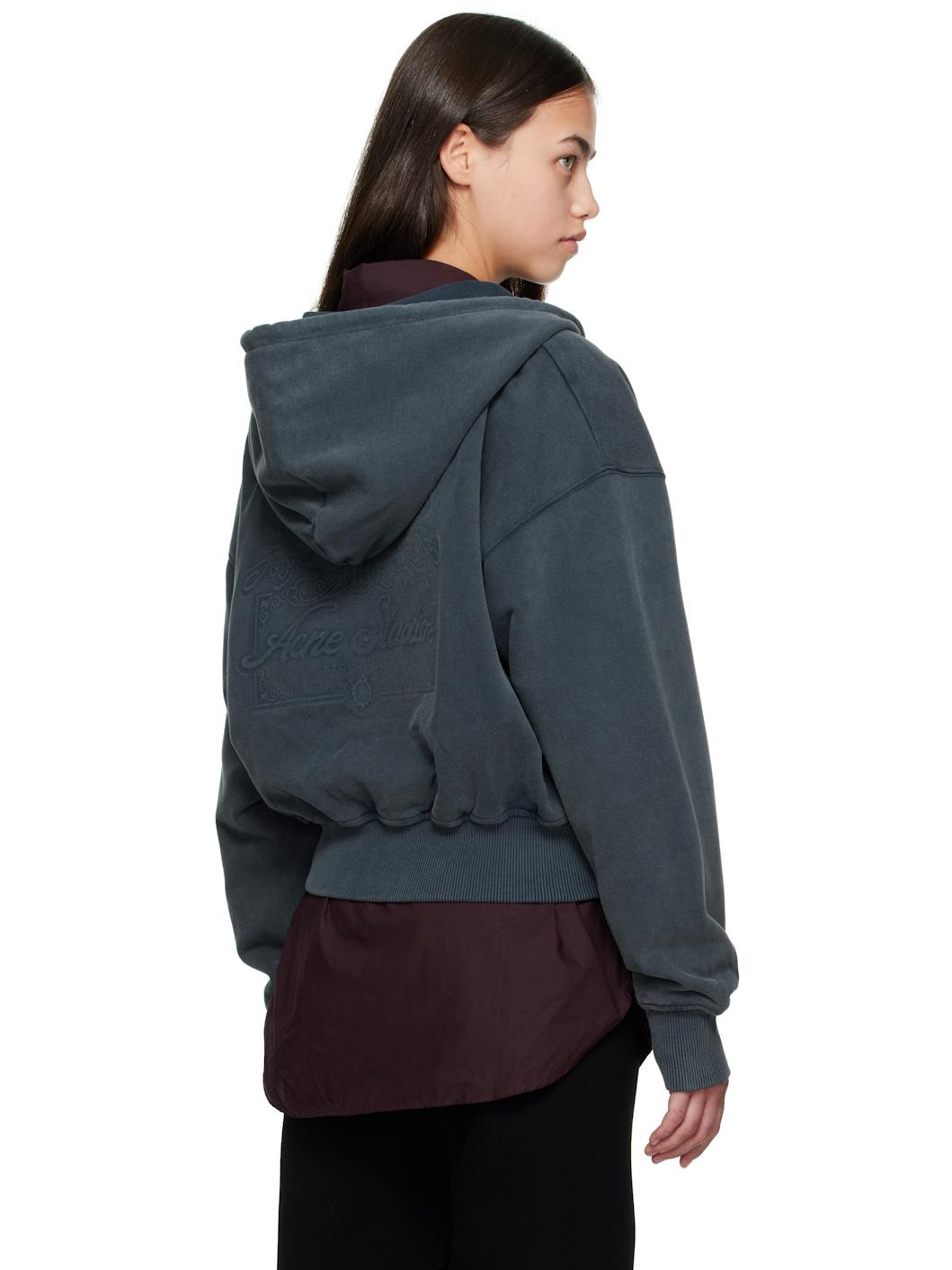 Blue Zipper Hoodie - 3