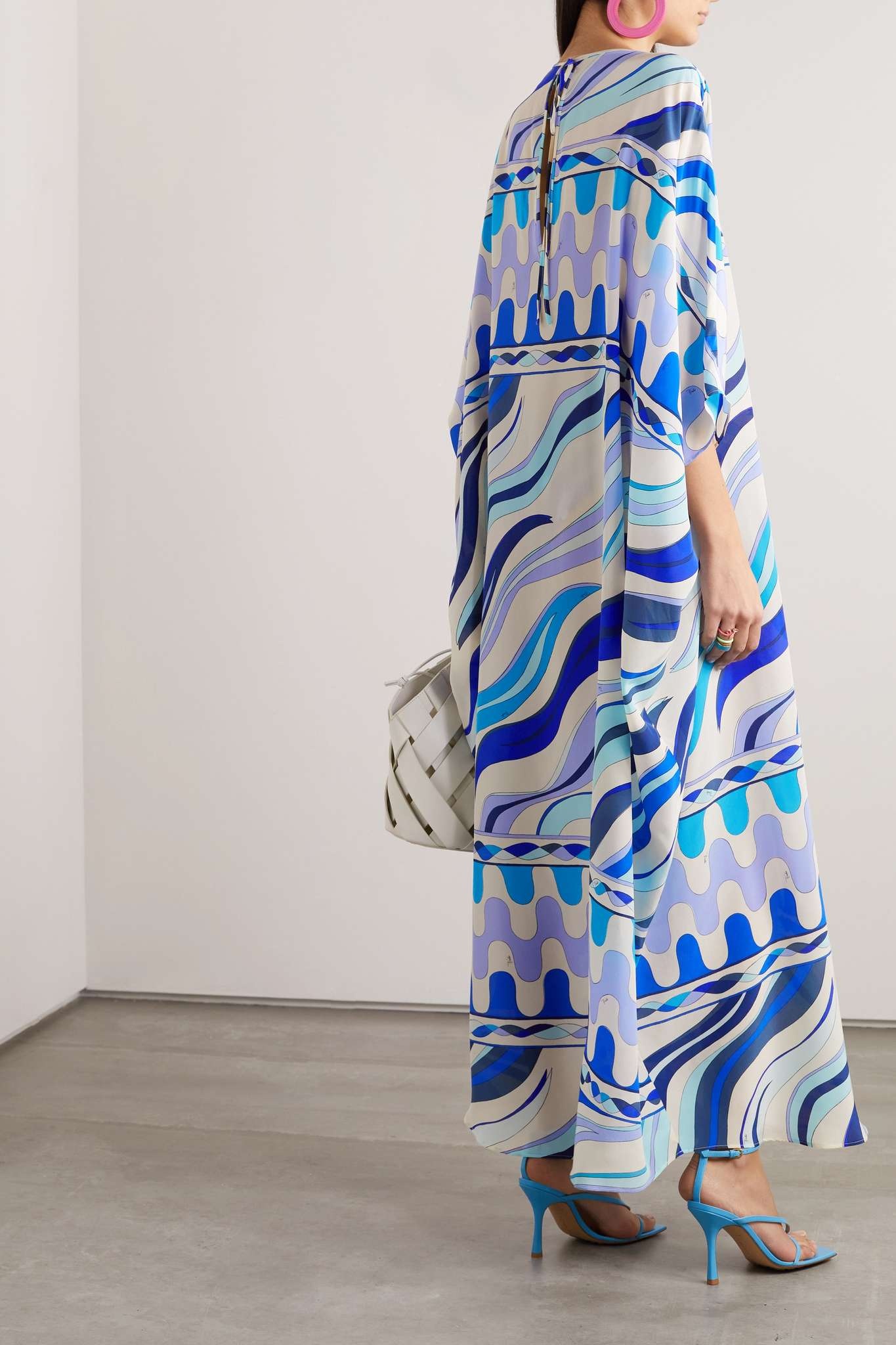 Printed silk crepe de chine kaftan - 3