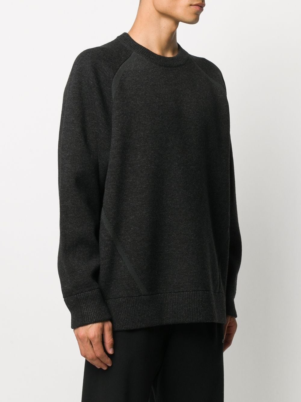 wool panel sweatshirt - 3