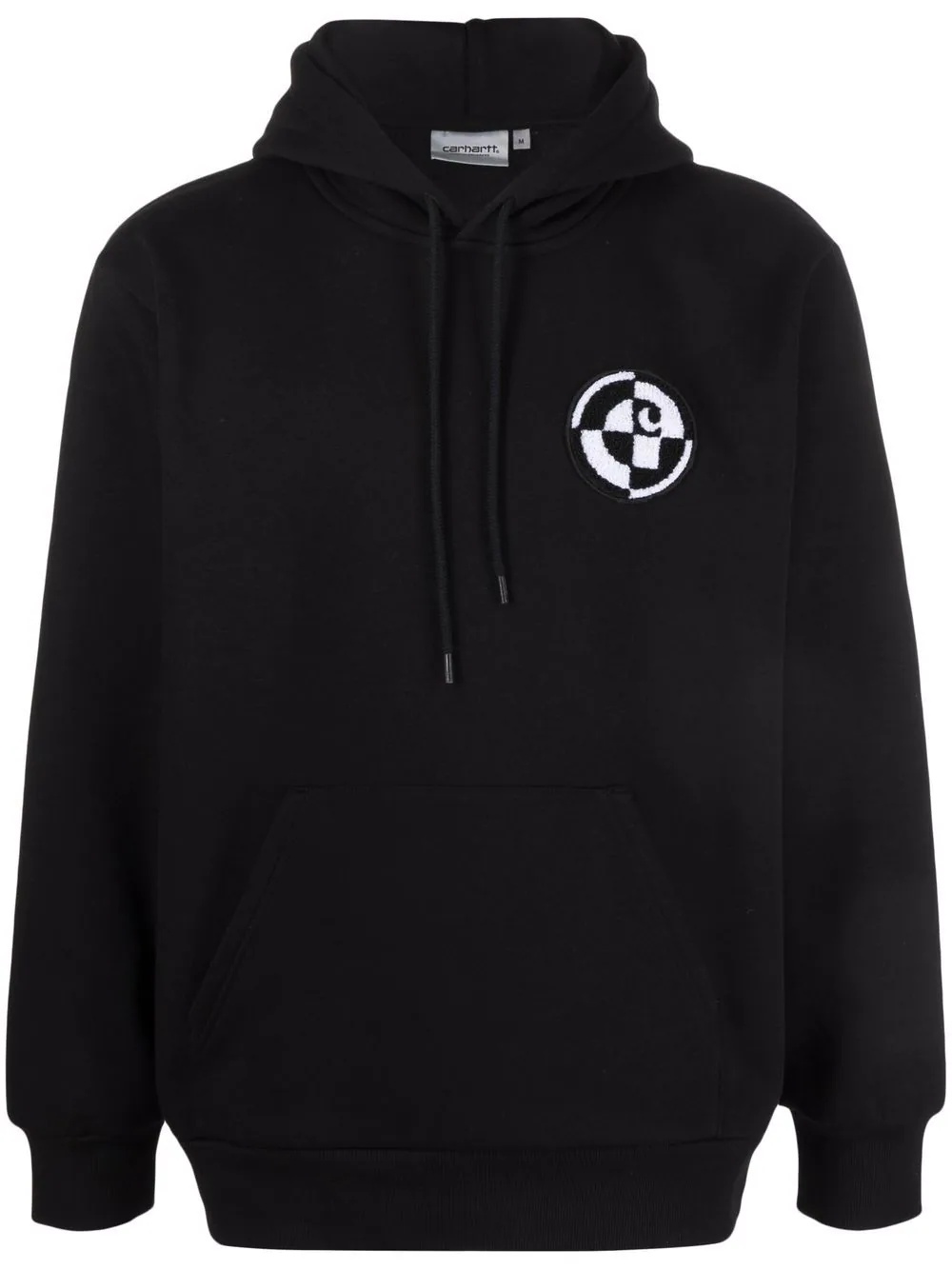 embroidered logo hoodie - 1