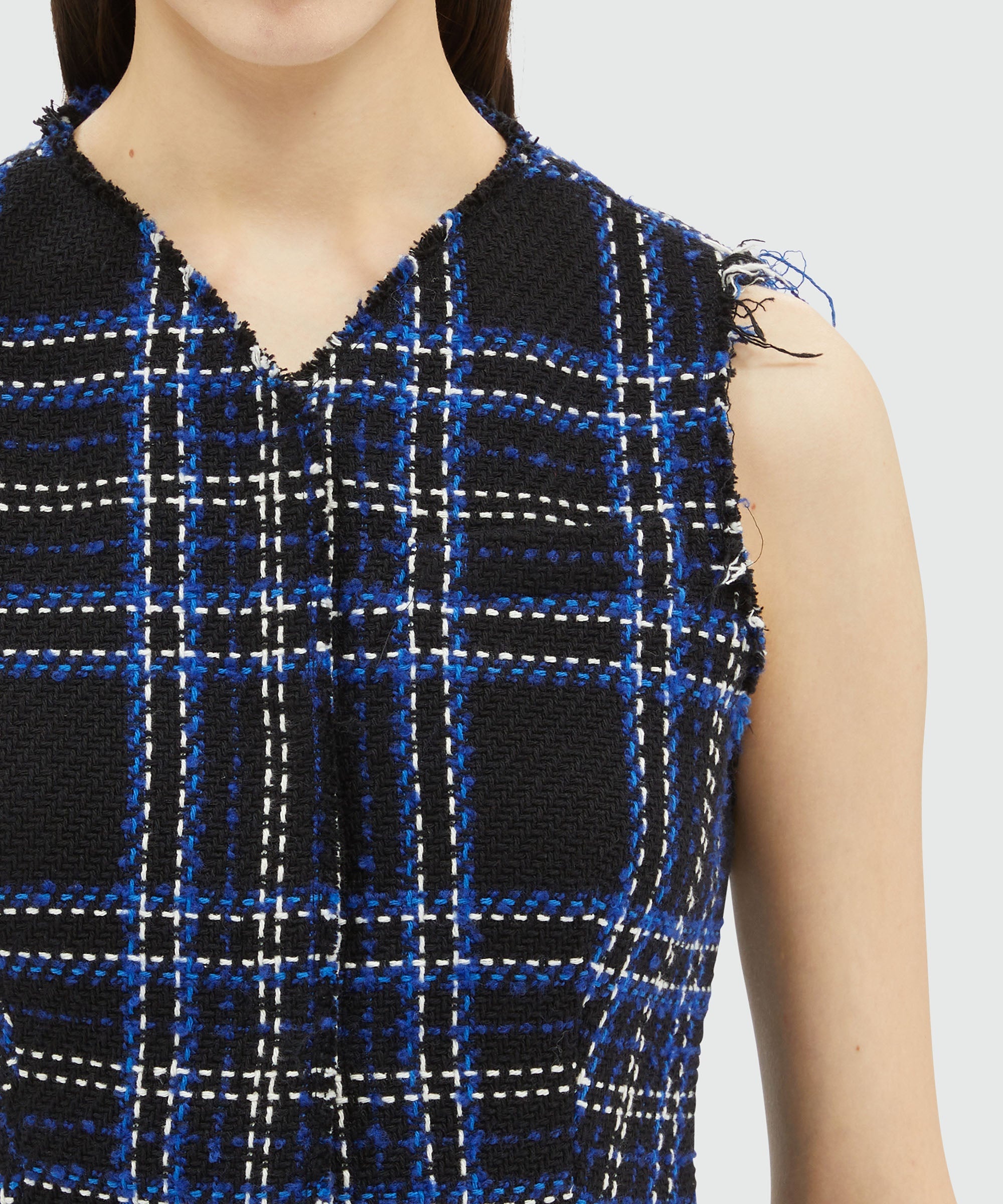 Tweed maxi-check vest - 5