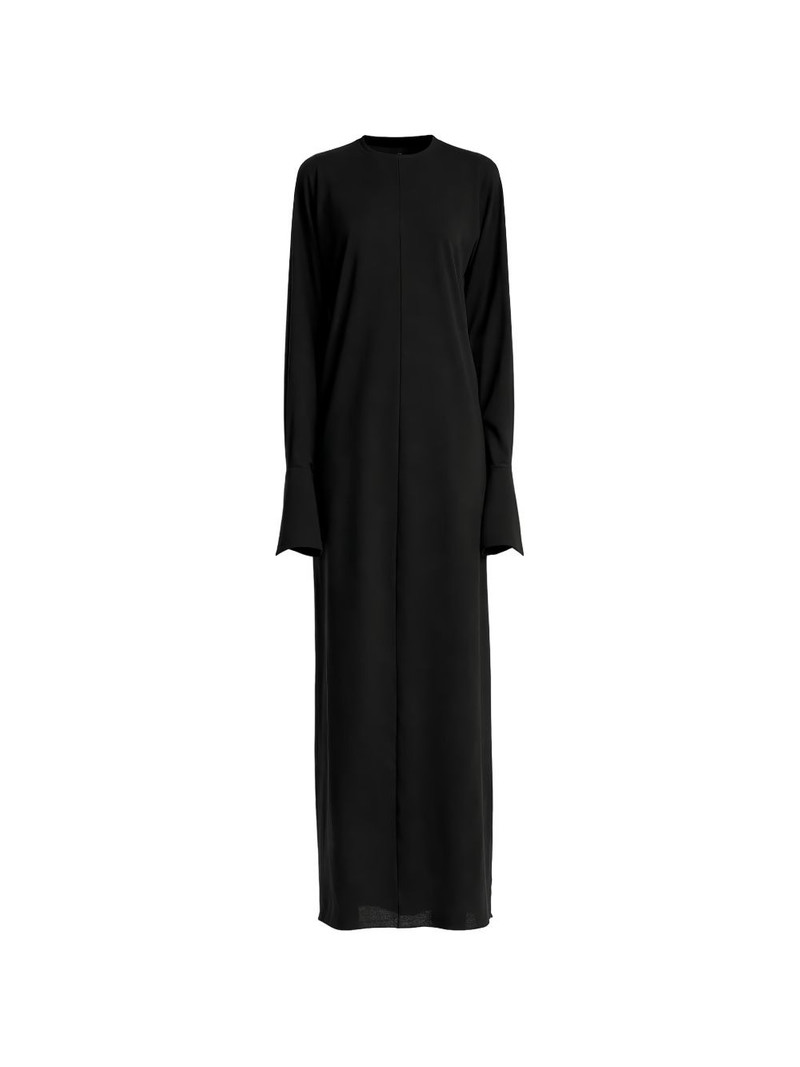 black long cotton dress 1