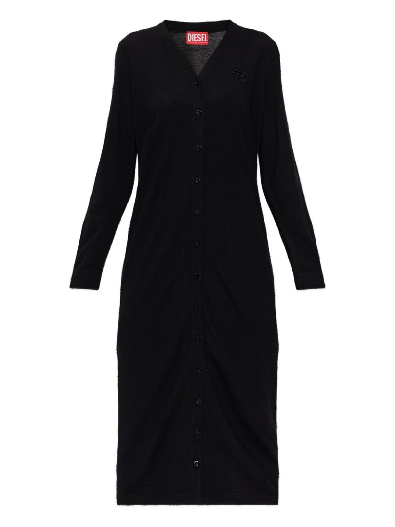 button V-neck dress 1