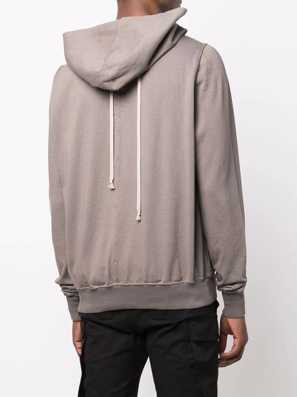 relaxed rear drawstring hoodie - 4