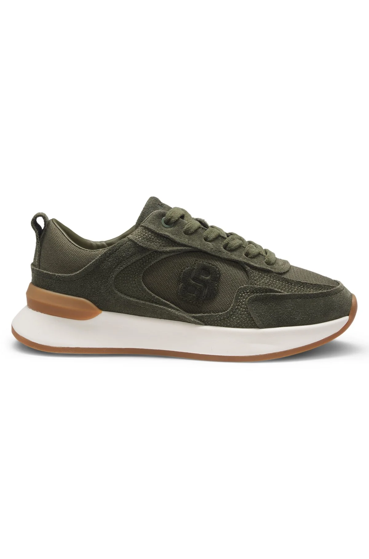 SUEDE SNEAKERS WITH DOUBLE B MONOGRAM - 1