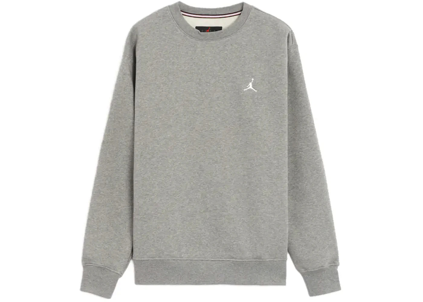 Jordan Essentials Fleece Crew Neck Pullover Sweatshirt Grey - 1