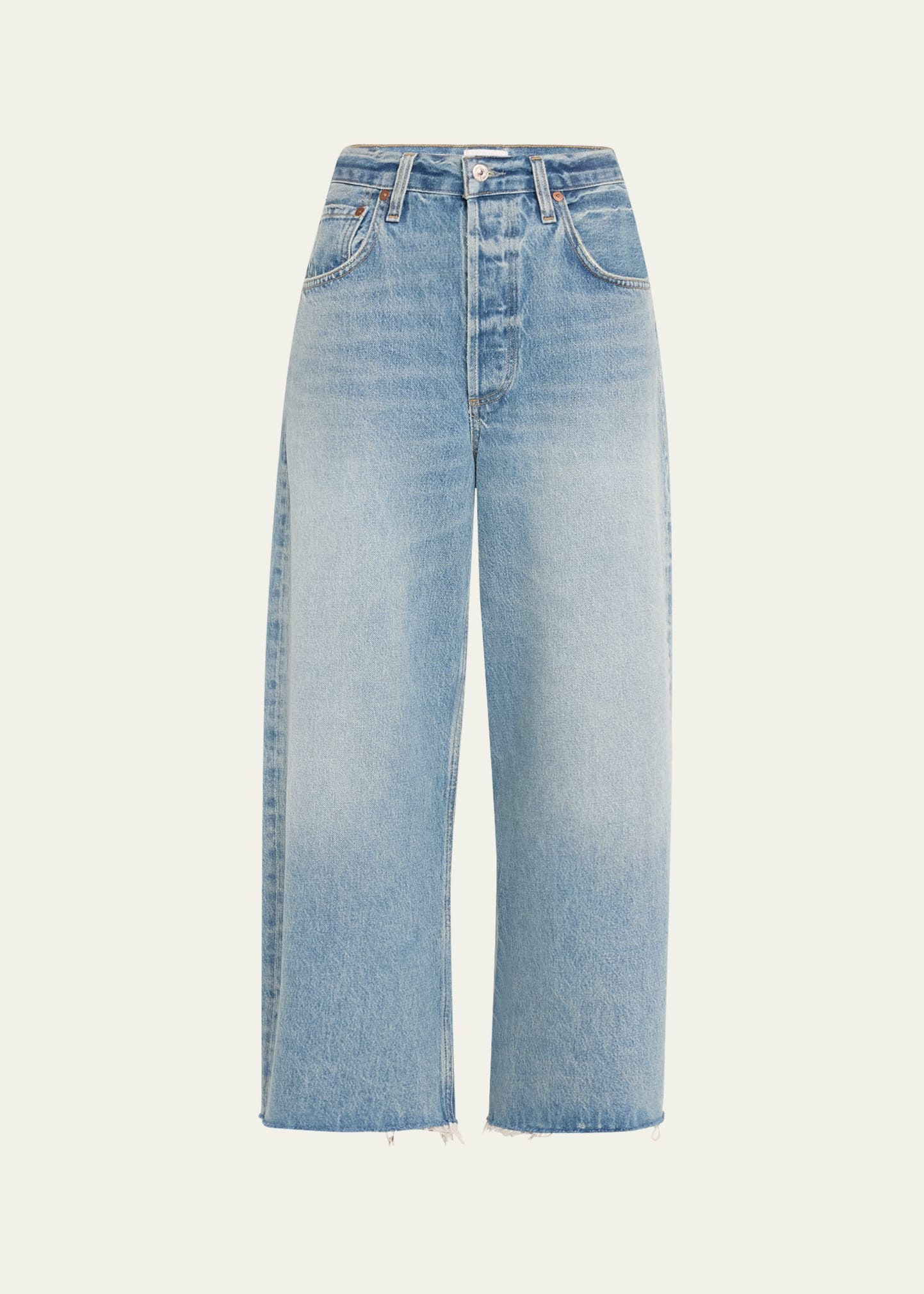 Ayla Raw Hem Crop Jeans - 1