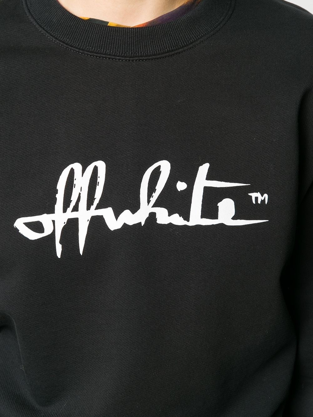 script logo sweatshirt - 5