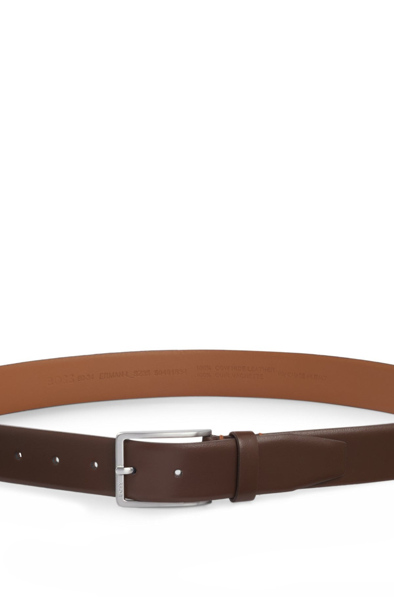 SMOOTH-LEATHER BELT WITH LOGO-ENGRAVED BUCKLE 4