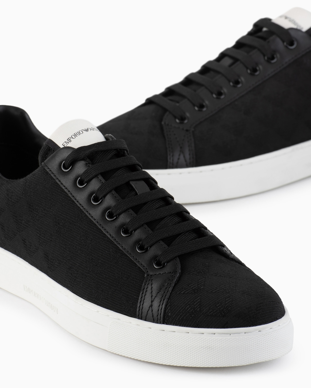 Nylon sneakers with jacquard all-over eagle - 3