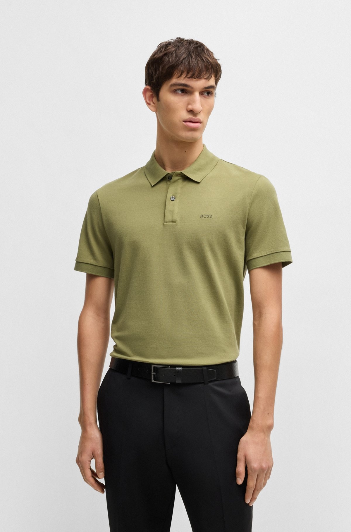 PALLAS REGULAR-FIT POLO SHIRT IN COTTON WITH EMBROIDERED LOGO - 2