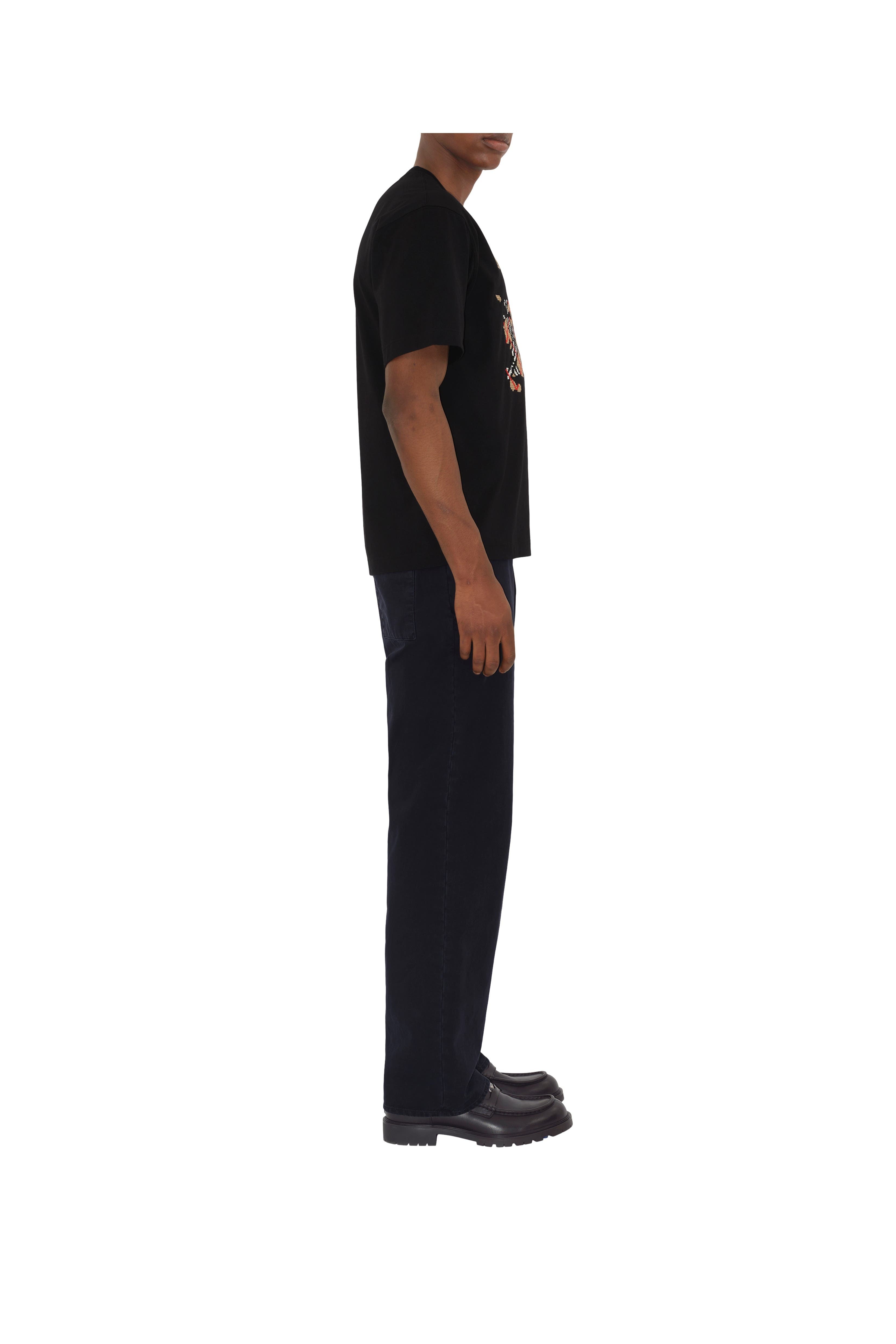 burberry Cross Stitch EKD  Cotton T-shirt in Black at Nordstrom - 3