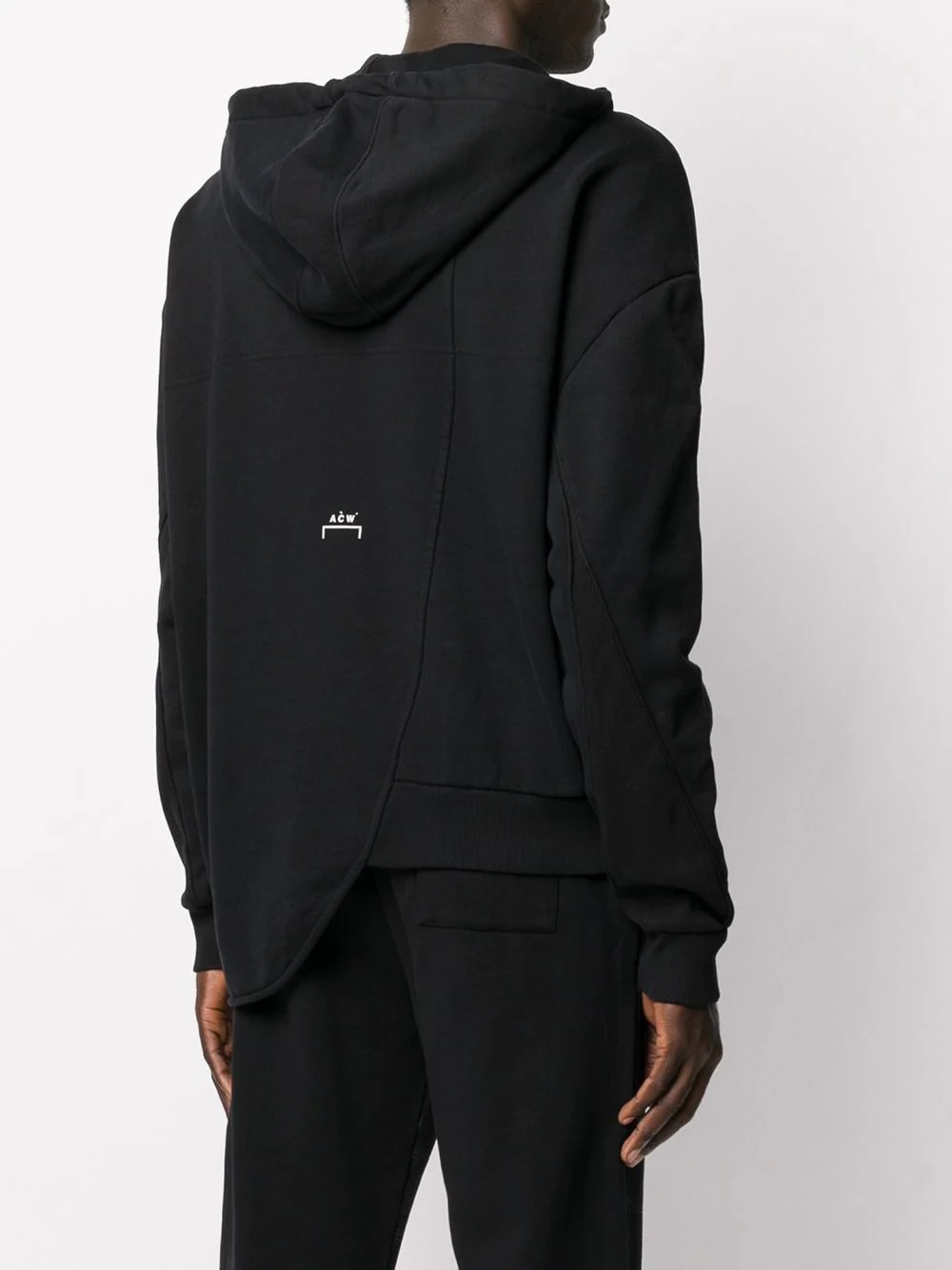 asymmetric logo printed hoodie - 4