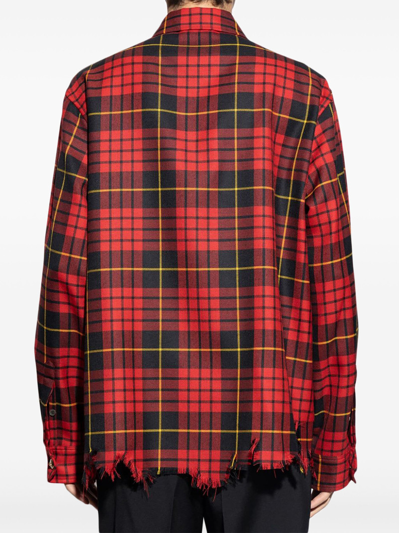 distressed Macqueen tartan shirt 4
