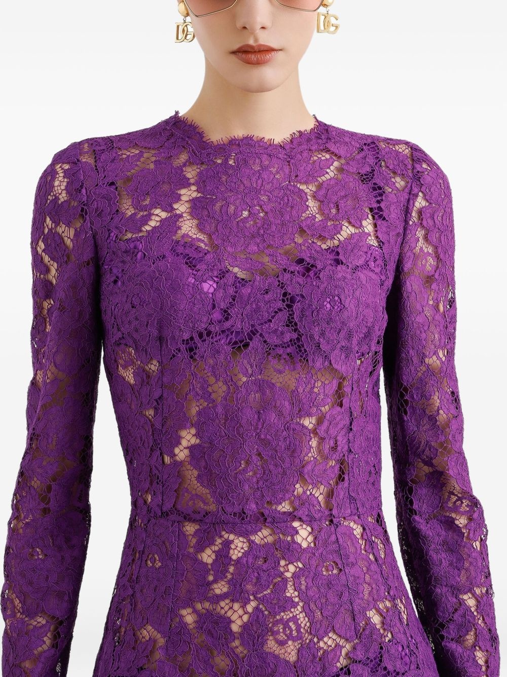 Cordonetto lace dress - 5