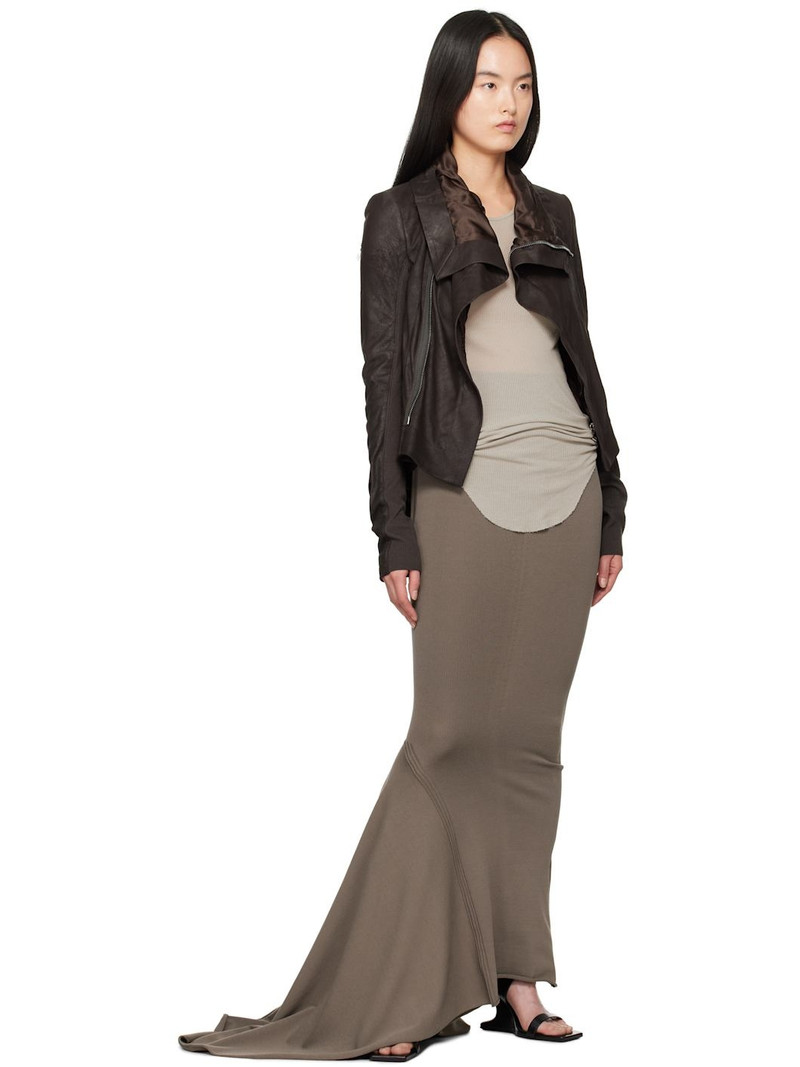 Rick Owens Gray Hollywood Dauphine Maxi Skirt outlook