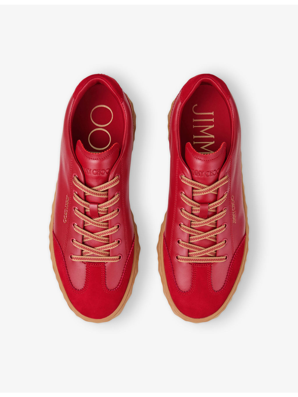 Diamond Light Logo-Embossed Leather Low-Top Trainers - 2