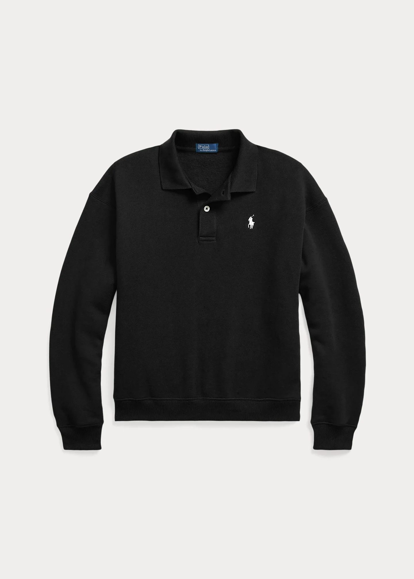 Polo-Collar Fleece Pullover - 1