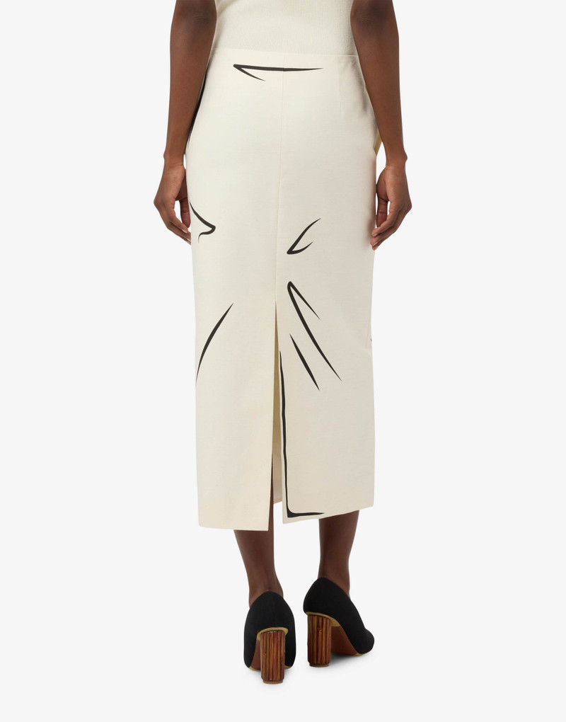 Moschino PRINTED COTTON SKIRT outlook