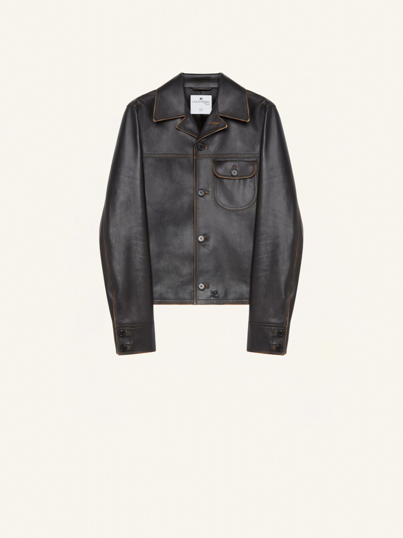 SINGLE POCKET USED LEATHER JACKET 1