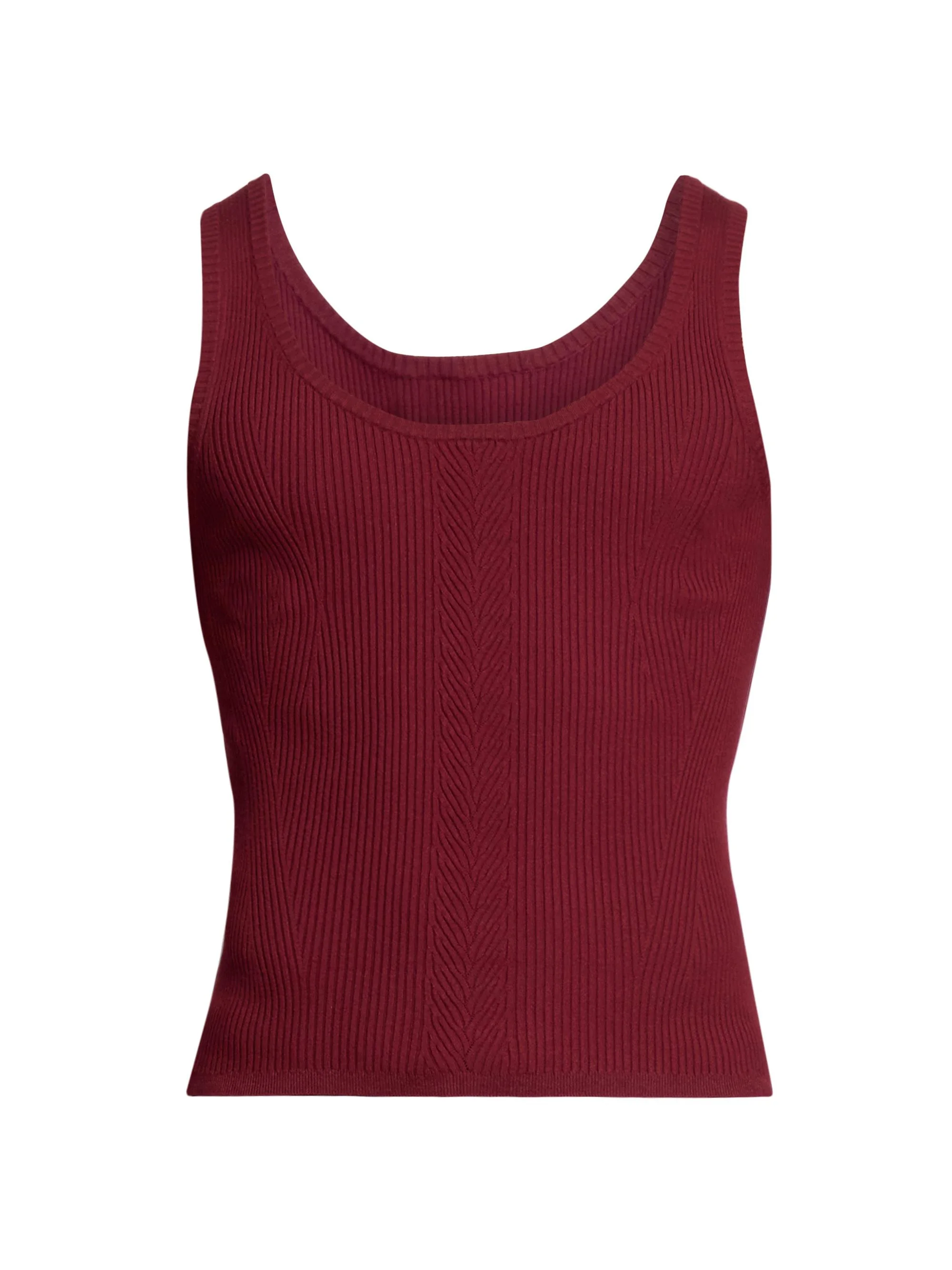 Men's Motto Ribbed Tank - Bordeaux - 1