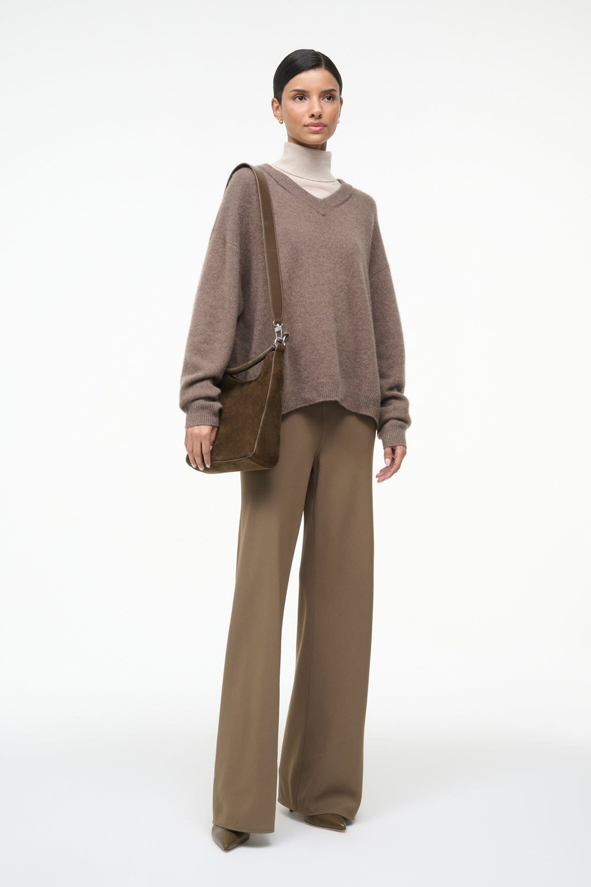 STAUD MEL SHOULDER BAG TRUFFLE SUEDE - 6