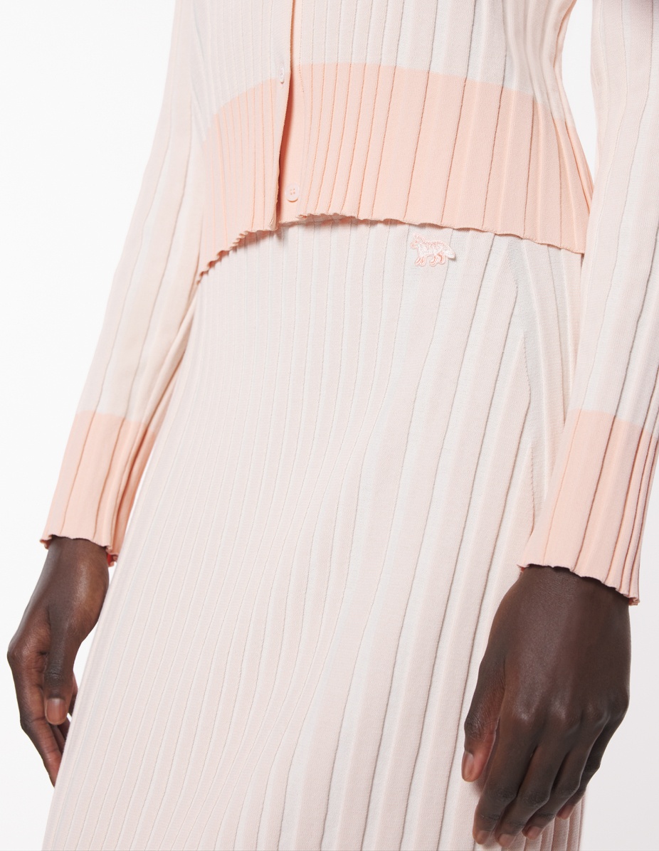 BABY FOX PATCH RIBBED MIDI SKIRT - 4