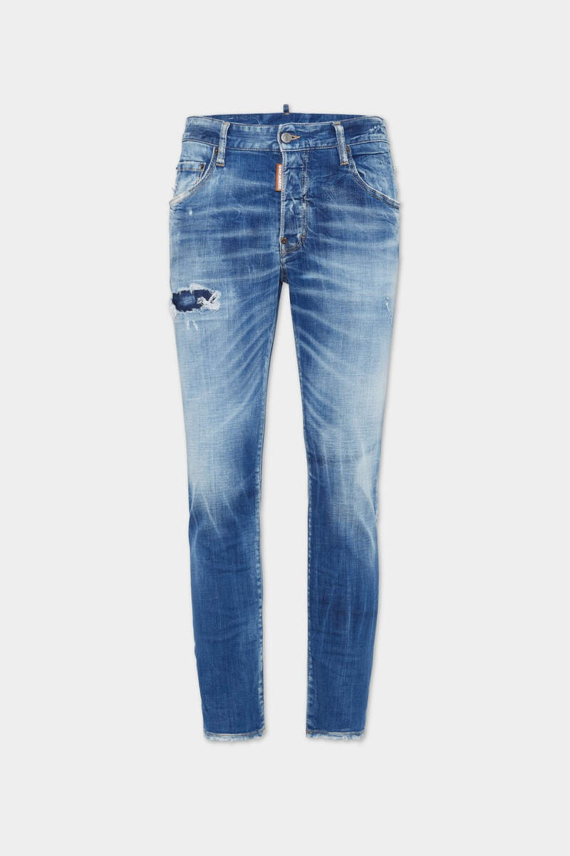 MEDIUM SMALL HOLE WASH SKATER JEANS - 1