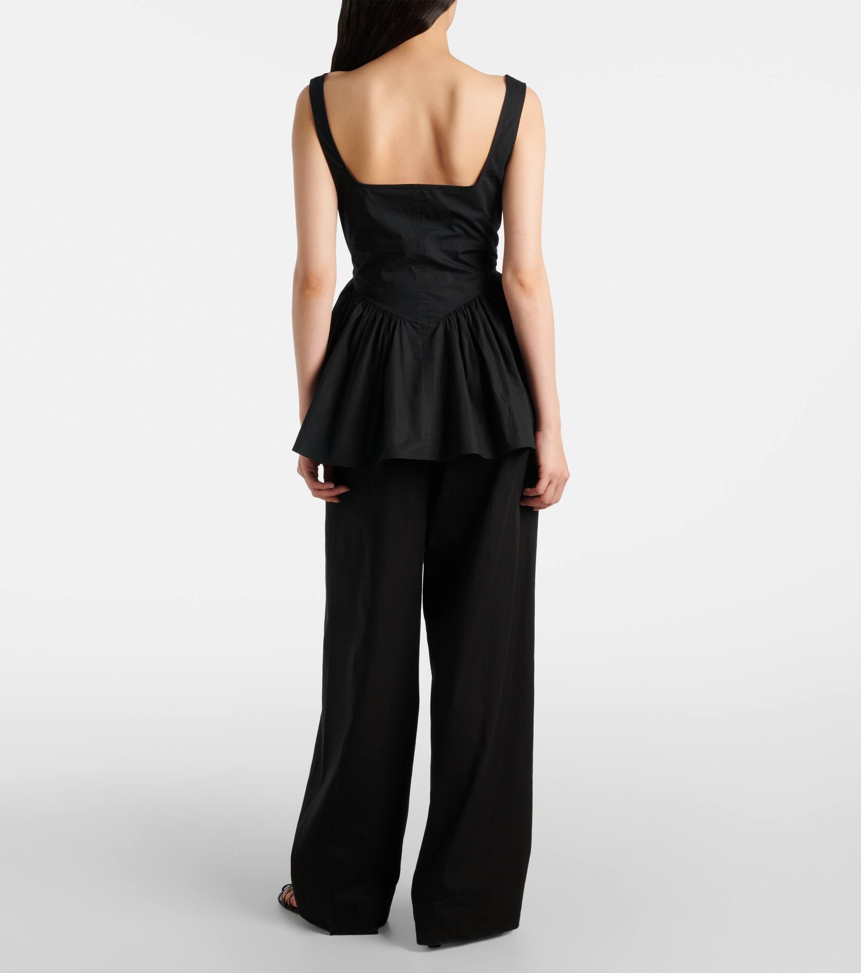 White Label Bader cotton-blend poplin top - 3