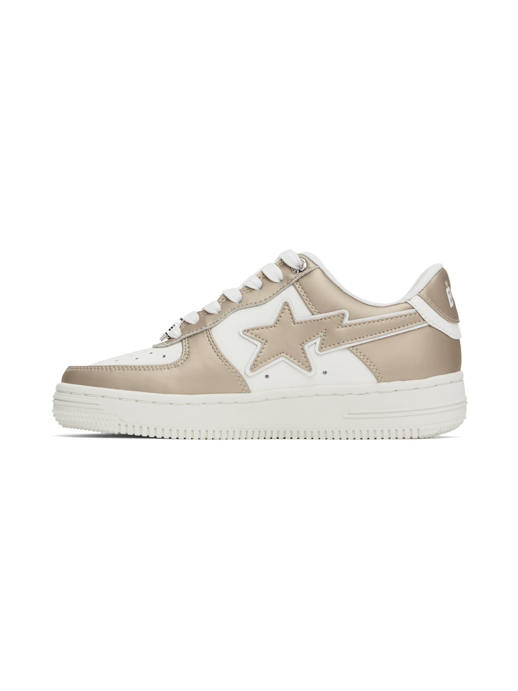 White & Gold STA #4 Sneakers - 3