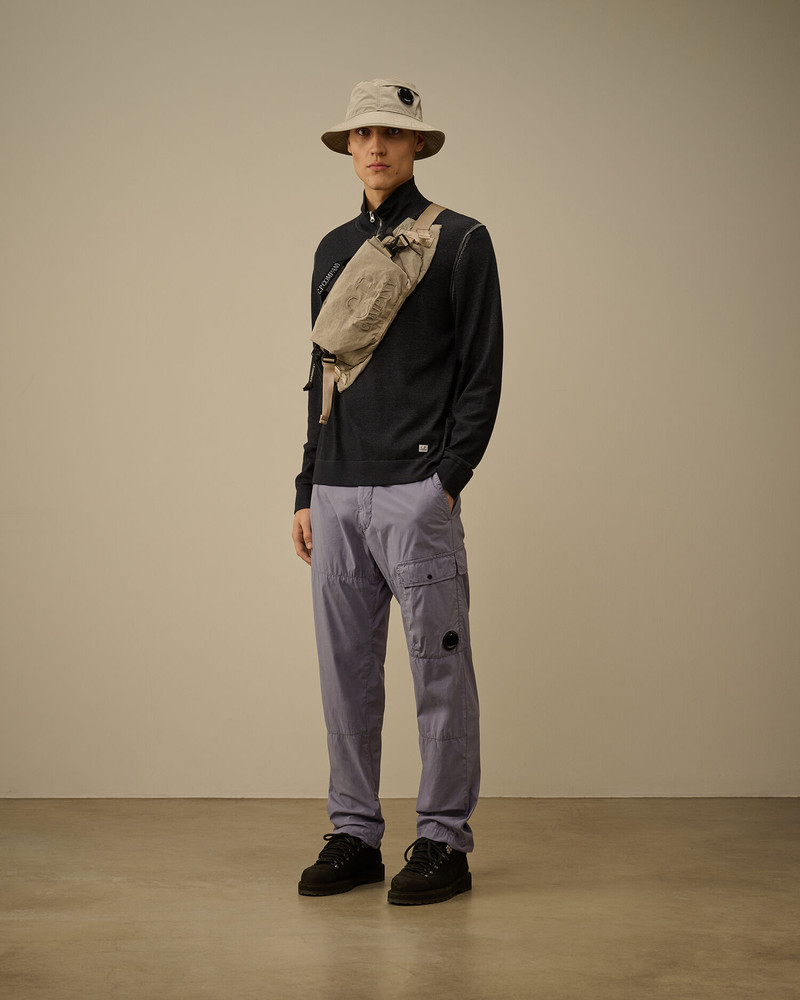 C.P. Company 50 Fili Stretch Back Zip Loose Cargo Pants outlook