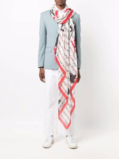 Faliero Sarti Revolution-print scarf outlook