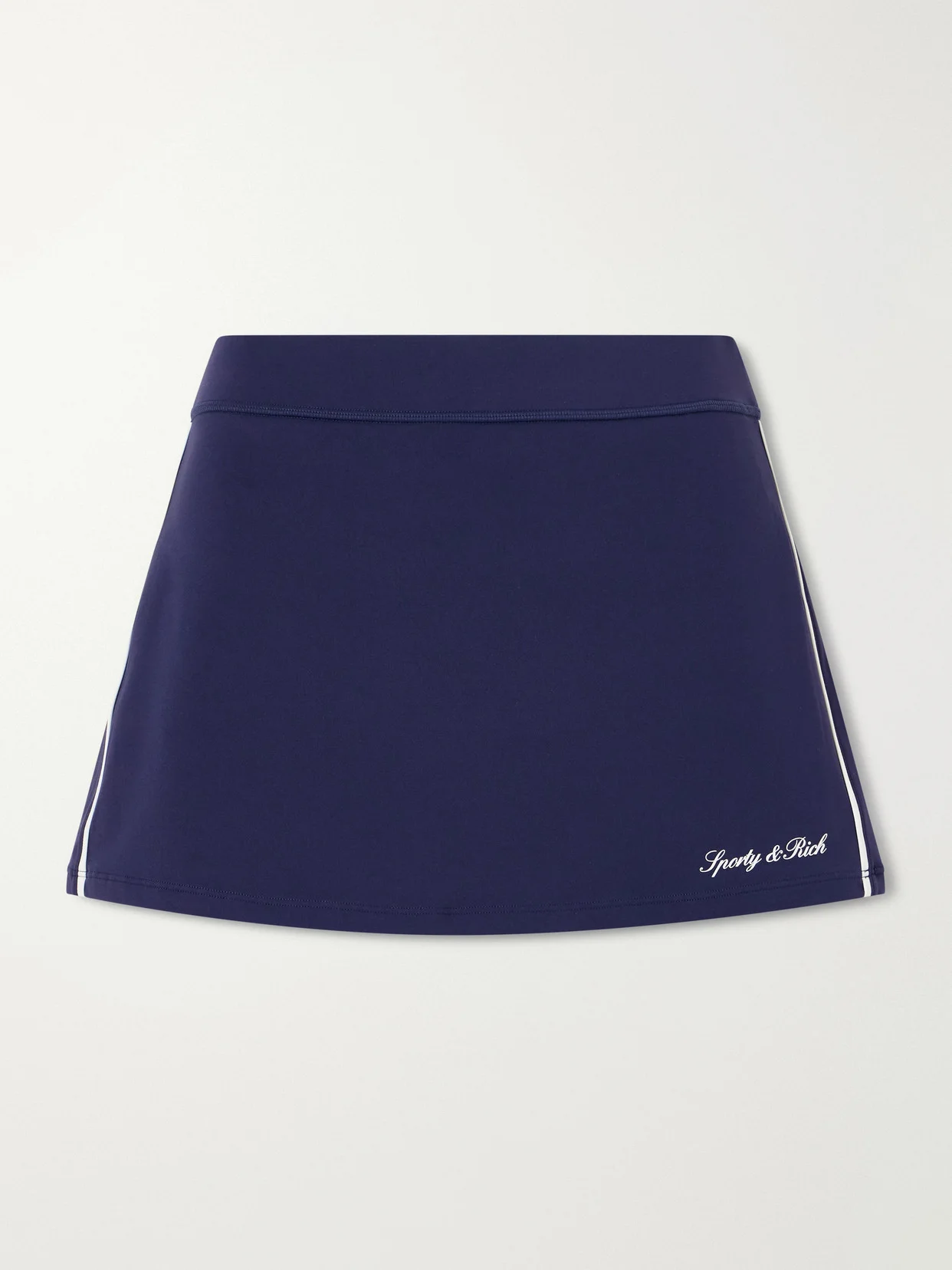Striped Jersey Tennis Skirt - 1