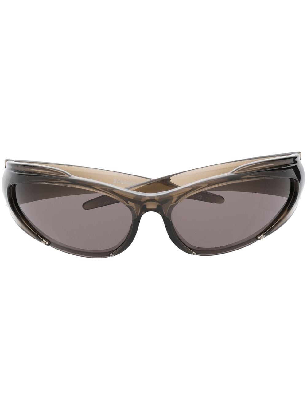 oval-frame translucent sunglasses - 1