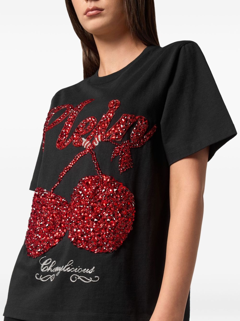 crystal-embellished t-shirt - 4