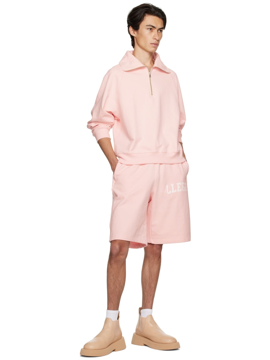 【関税込み】RECTO SSENSE限定 ピンク フーディ RECTO SSENSE Exclusive Pink Embroidered Sweatshirt | REVERSIBLE