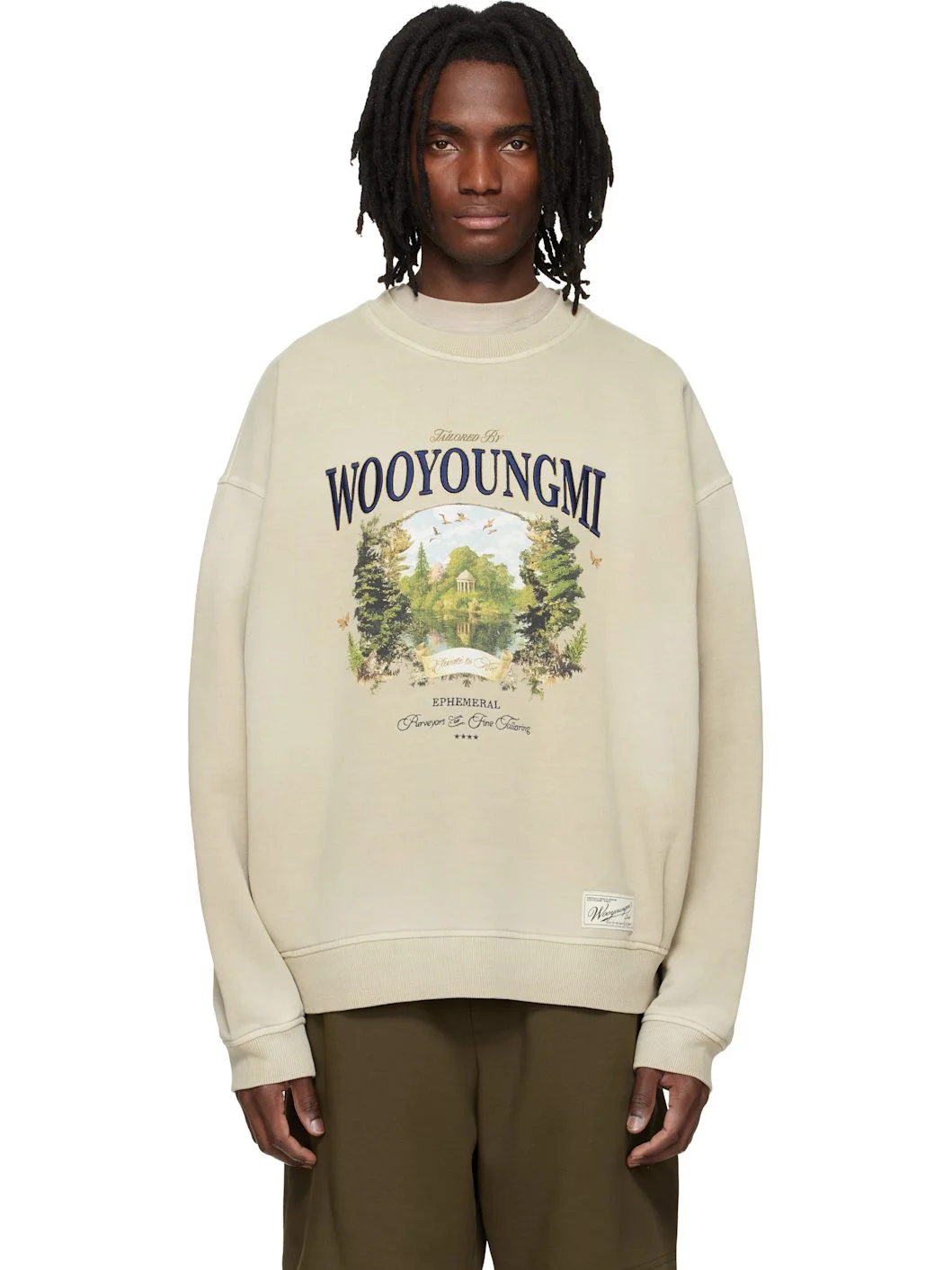Beige Garden Graphic Sweatshirt - 1