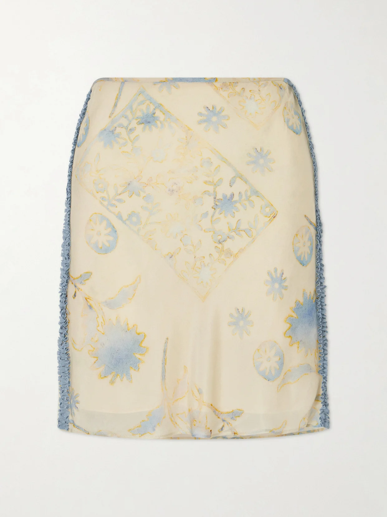 Cecile Ruffled Printed Chiffon Midi Skirt - 1