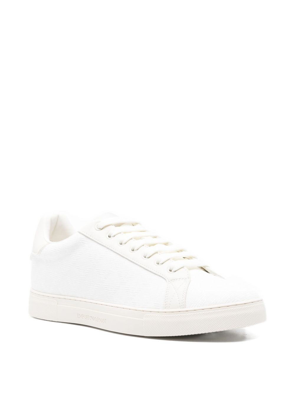 leather-panelled lace-up sneakers - 2