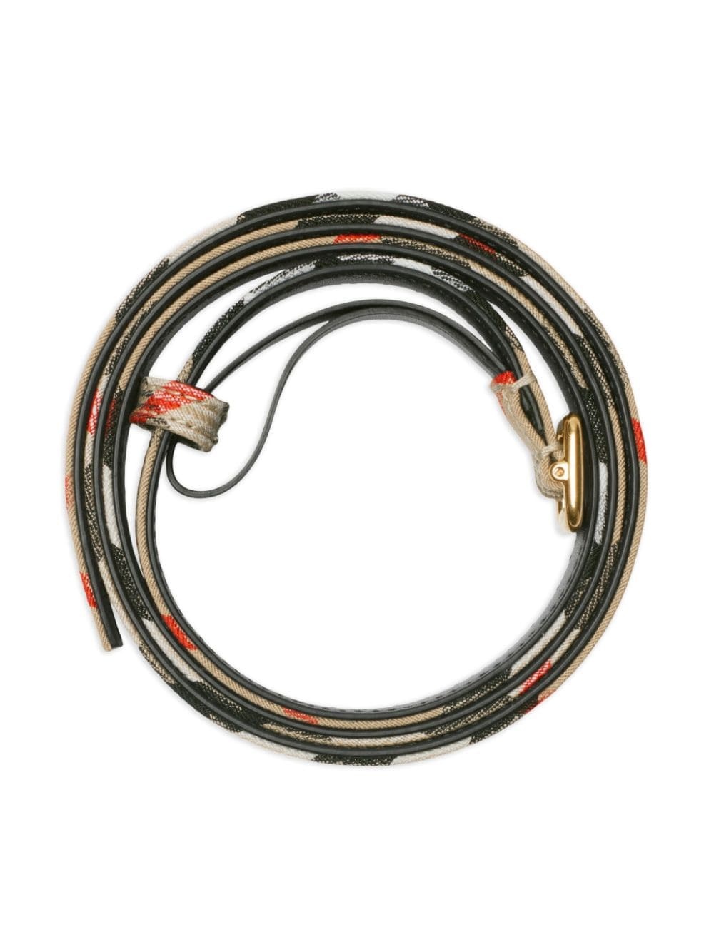 checkered B-buckle belt - 2