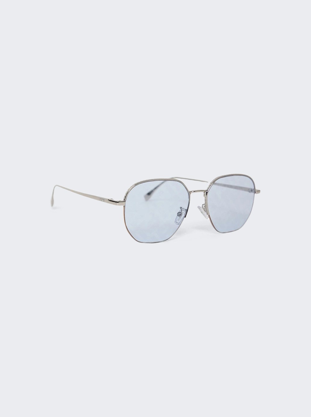 Shiny Palladium With Blu Mirror Sunglasses - 2