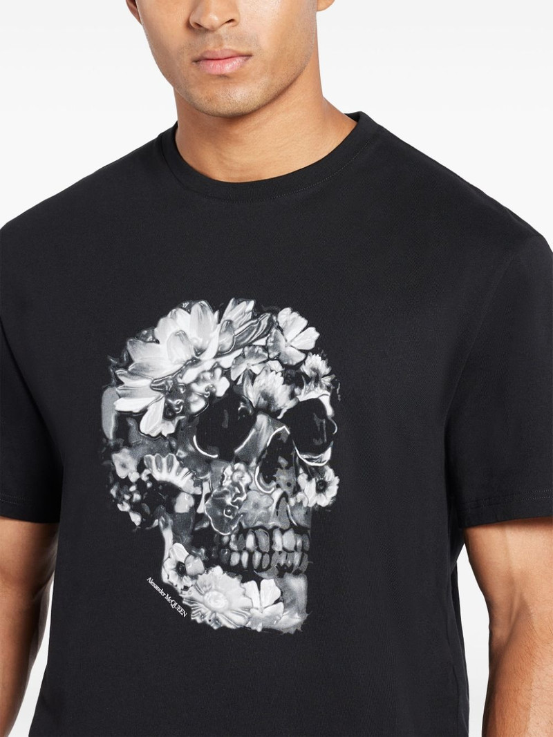 Wax Flower Skull-print T-shirt 5