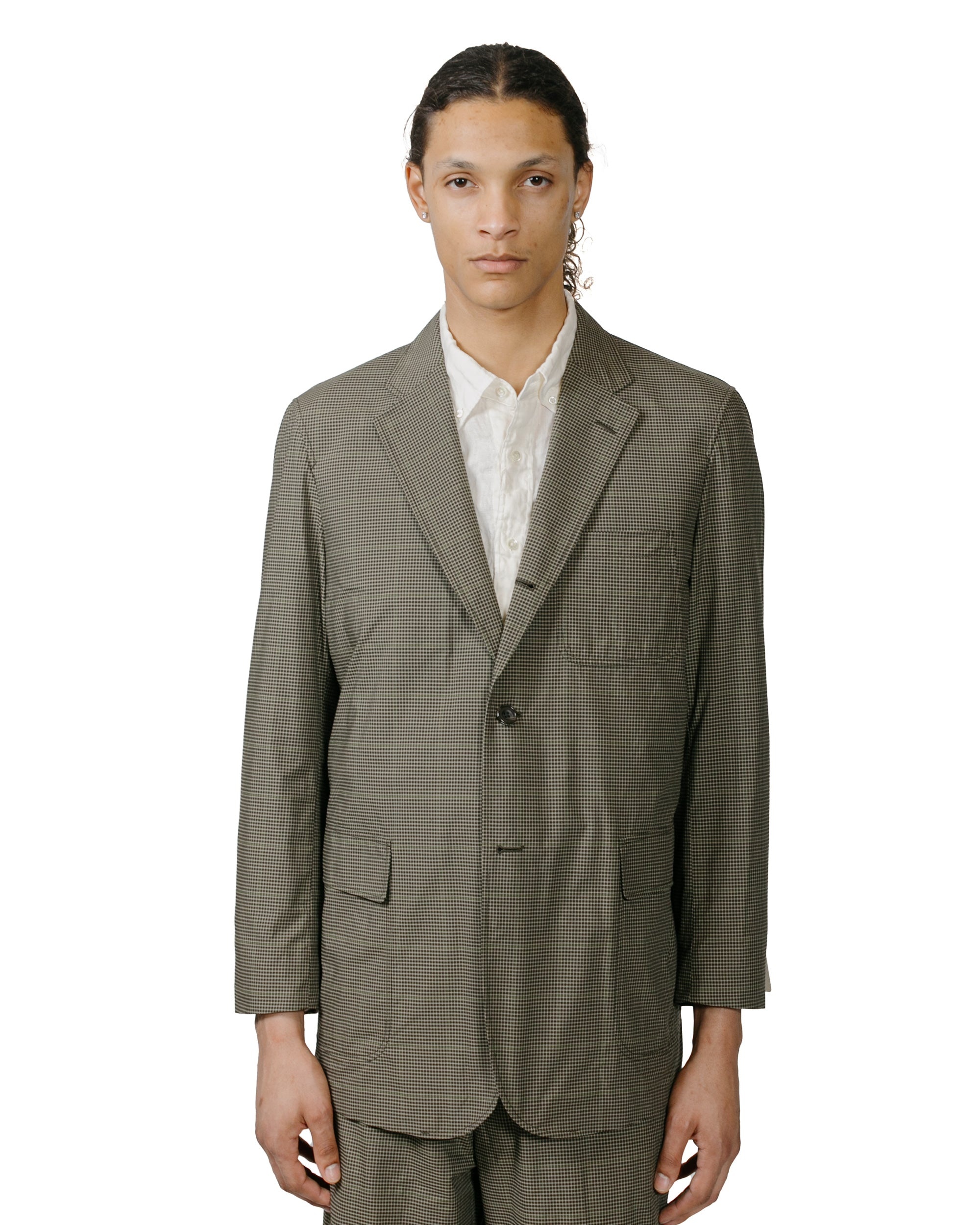 3B Box-Fit Jacket TR Plaid Olive - 2